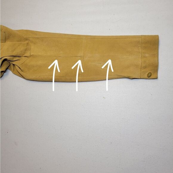 Marsh Landing Tan Leather Button Down Shirt Jacket Schaket - Picture 14 of 14